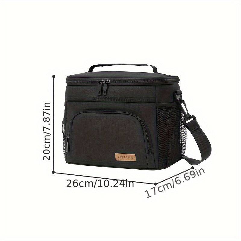 Multifunctional Insulated Lunch Bag Large Capacity, Waterproof & Leakproof with Adjustable Shoulder Strap for Office, School & Travel