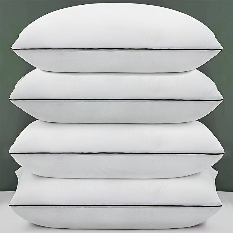 Set of 4 Standard Size Bed Pillows Luxury Hotel Quality with Great Support Comfortable for Side, Back & Stomach Sleepers
