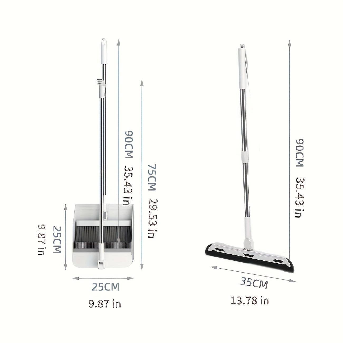 3-Piece Broom Set for Indoor & Outdoor Cleaning Lightweight Multi-Surface Sweeping Tools for Kitchen, Bedroom & Patio