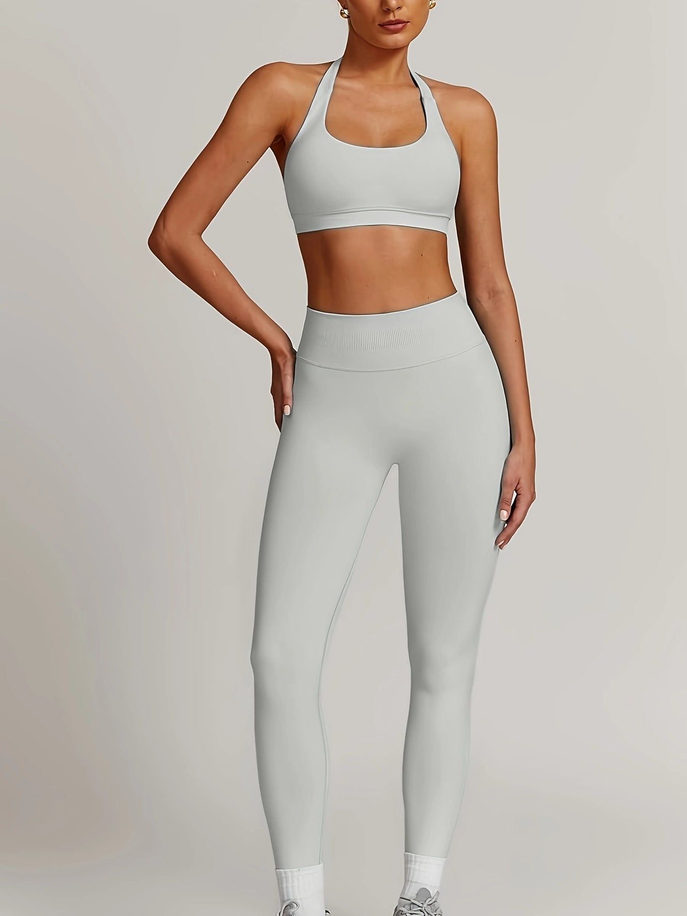 Workout Set for Women with Supportive Bra and Leggings