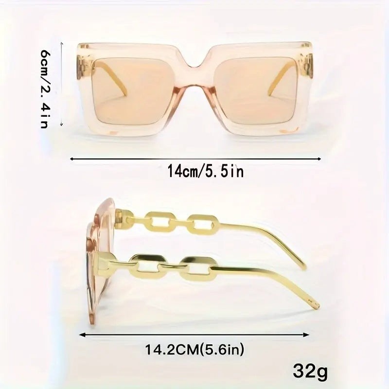 Vintage Oversized Glasses Frames With Blue Light Options