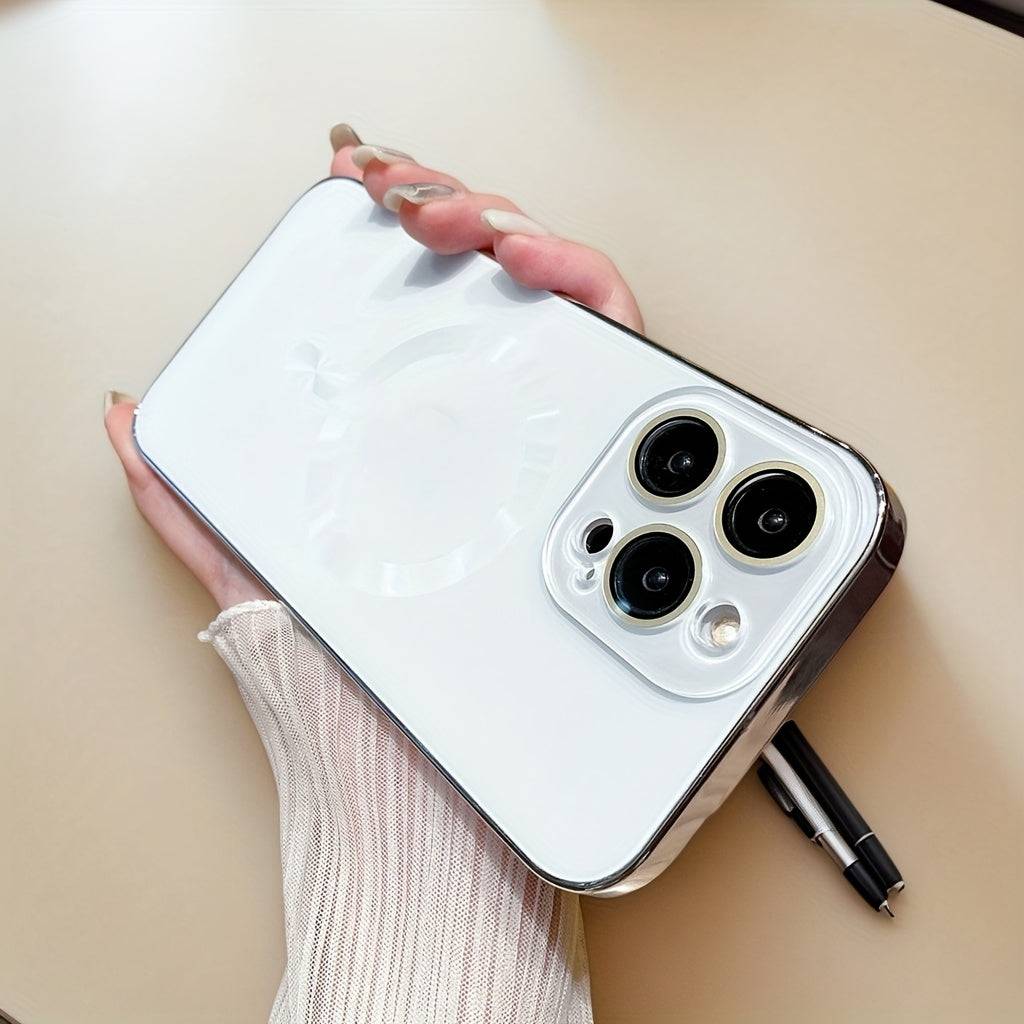Magnetic Phone Case for iPhone 12/13/14/15/16 Pro Max Plus, Shockproof Back Cover with Wireless Charging Support and Camera Protection