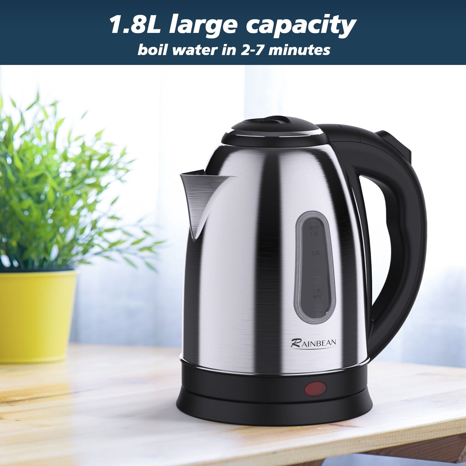 1.8L Electric Kettle with Auto Shut Off Fast Heating