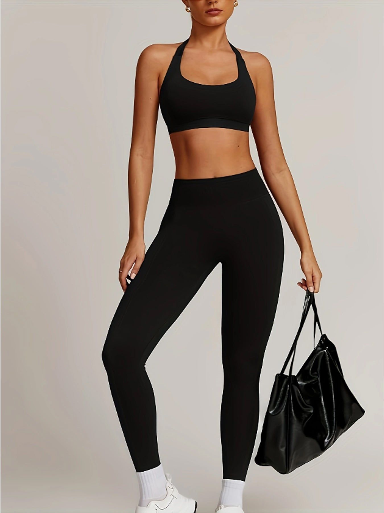 Workout Set for Women with Supportive Bra and Leggings