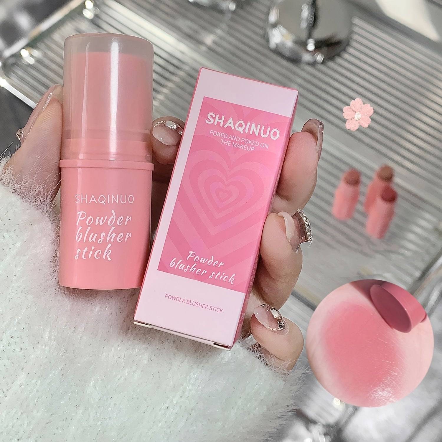 3pcs Cream Blush Stick Set for Women Matte & Brightening Finish Long-Lasting Waterproof Makeup