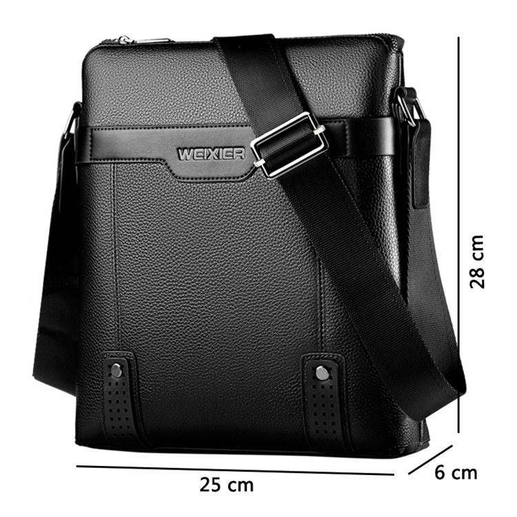 Men’s PU Leather Messenger Bag with Zipper Closure, Soft Crossbody Design, Interior Pockets