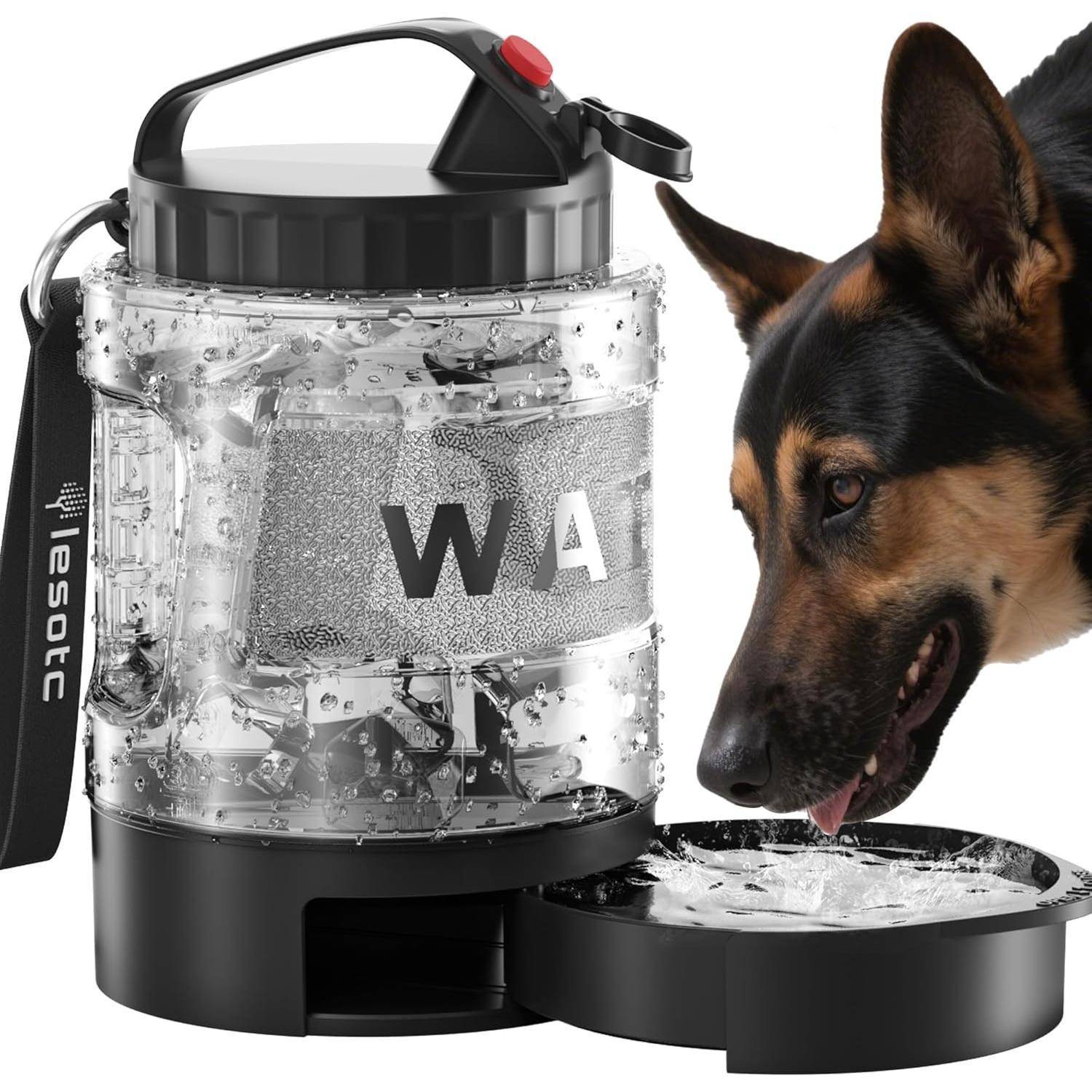 Dog Water Bottle Portable Pull Out Bowl Leak Proof Hydration