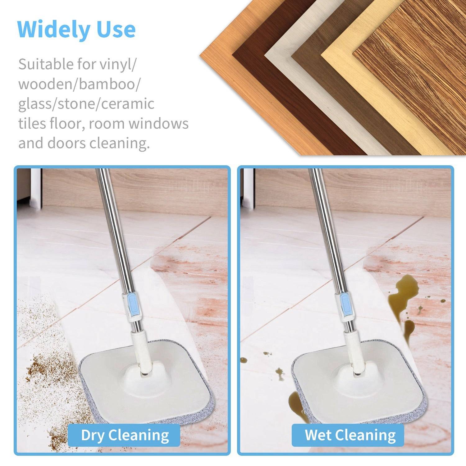 Spin Mop and Bucket Set for Effective Floor Cleaning