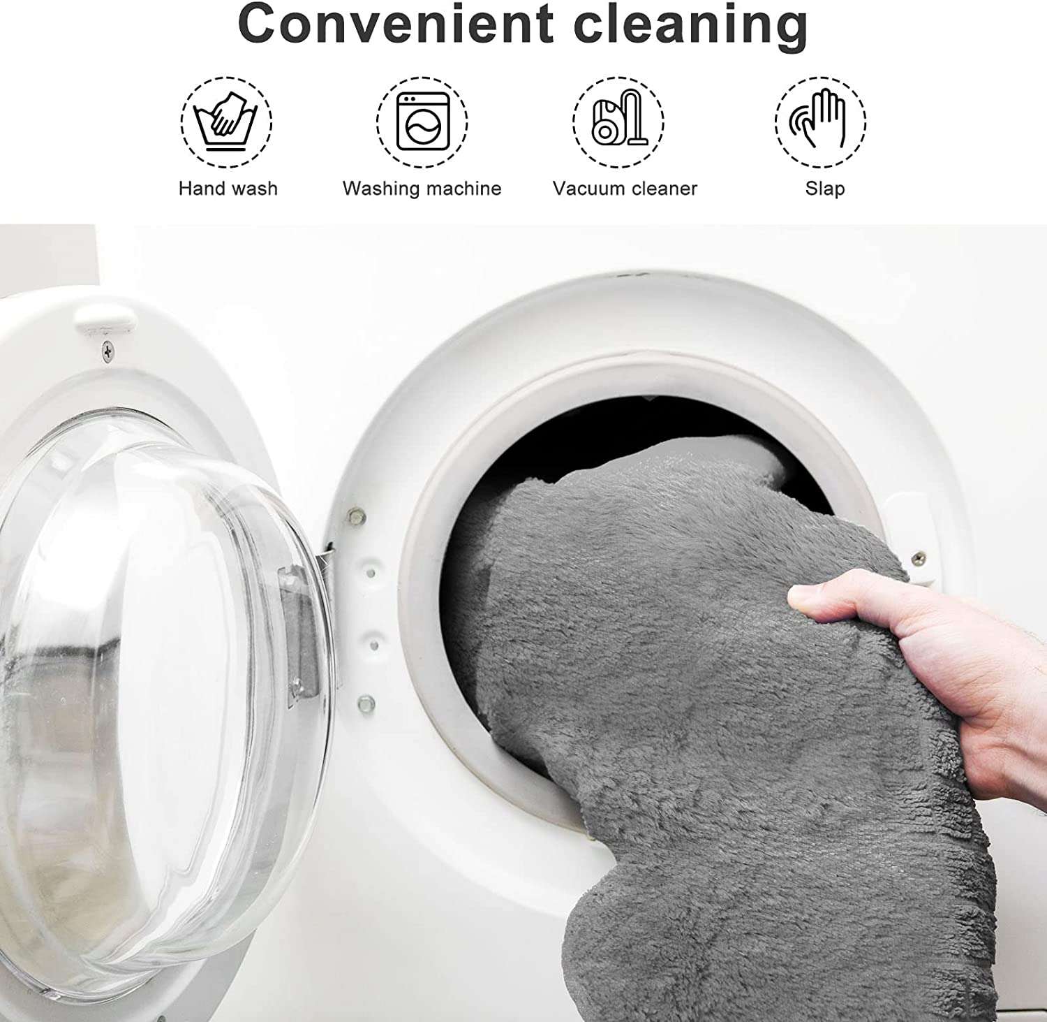 Soft PV Fleece Bean Bag Cover With Double Zipper