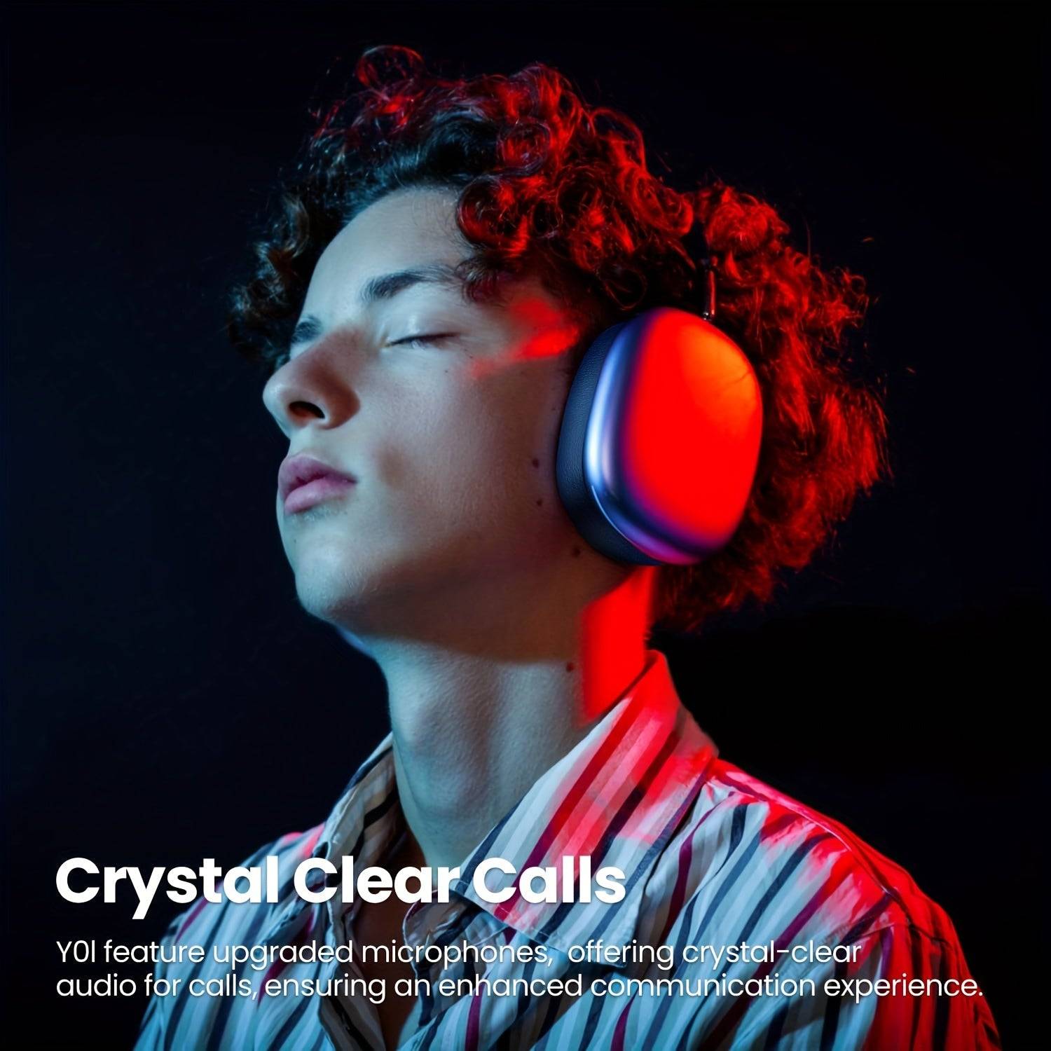 48H Wireless Over-Ear Headphones Noise Canceling with Hi-Res Audio Foldable Design & Soft Earpads