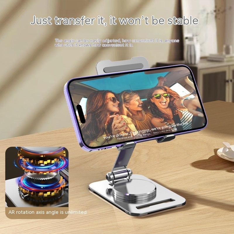 Foldable 360° Aluminum Phone Stand Adjustable Desktop Holder