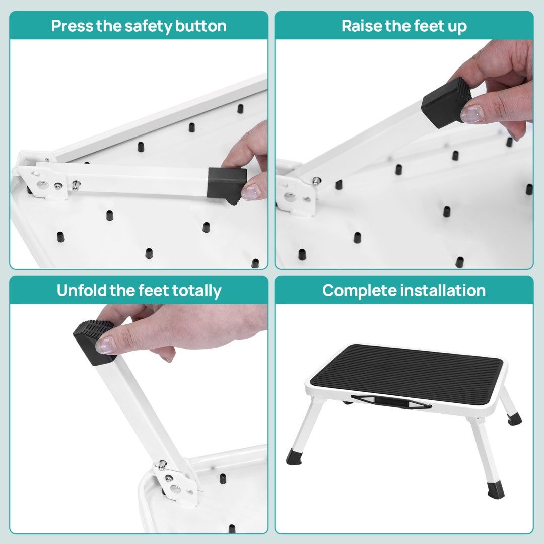 Heavy Duty Folding Step Stool Metal Anti Slip