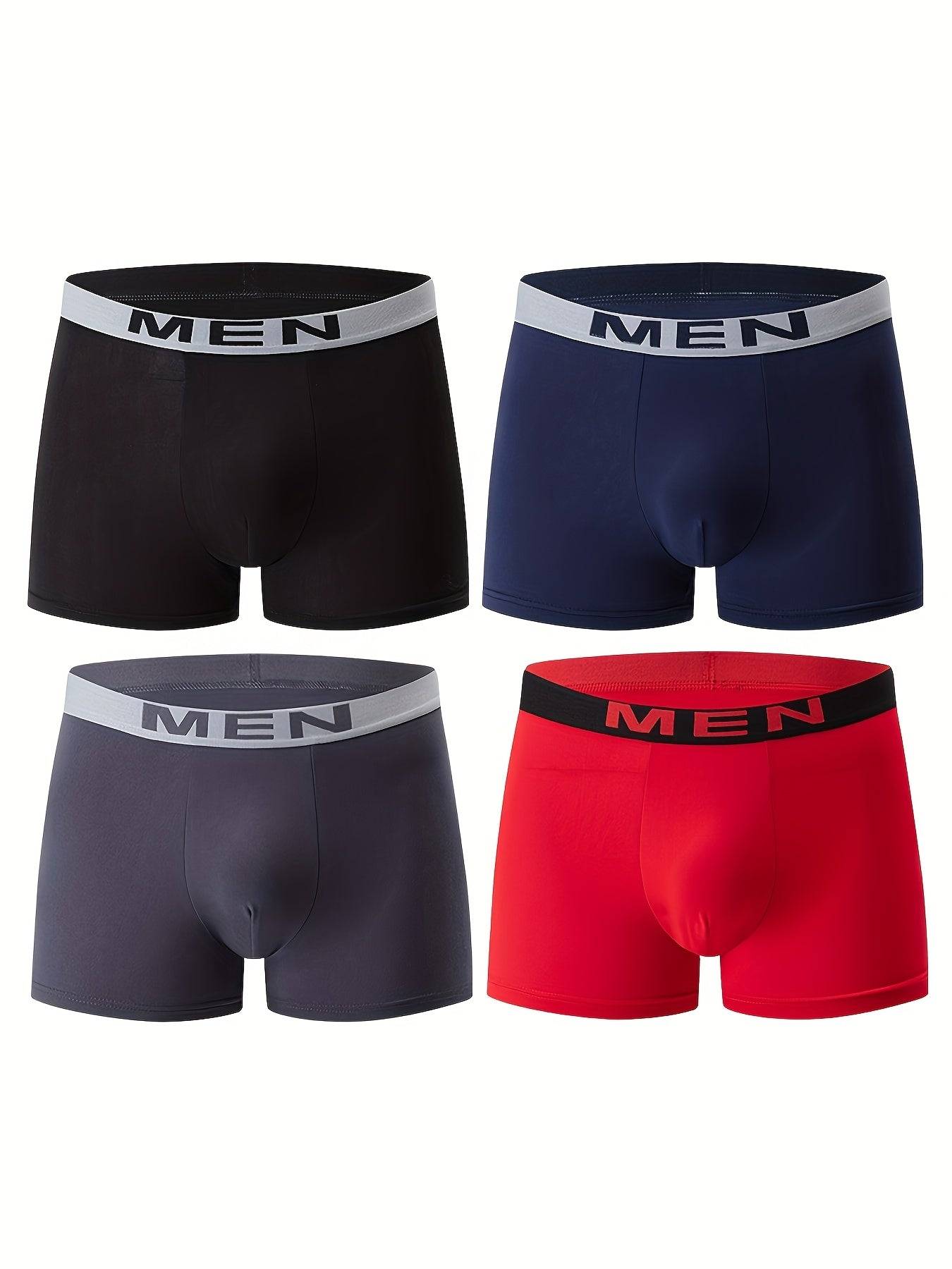 Men’s Boxer Underwear 10-Pack – Breathable & Stretchy, Solid Color, Casual Sports Fit