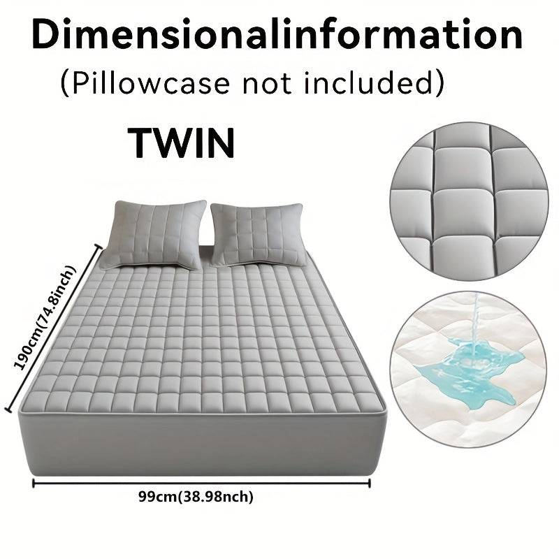 Waterproof Quilted Mattress Cover – Soft Dustproof Bedding Protector for Home, Guest Room & Hotel