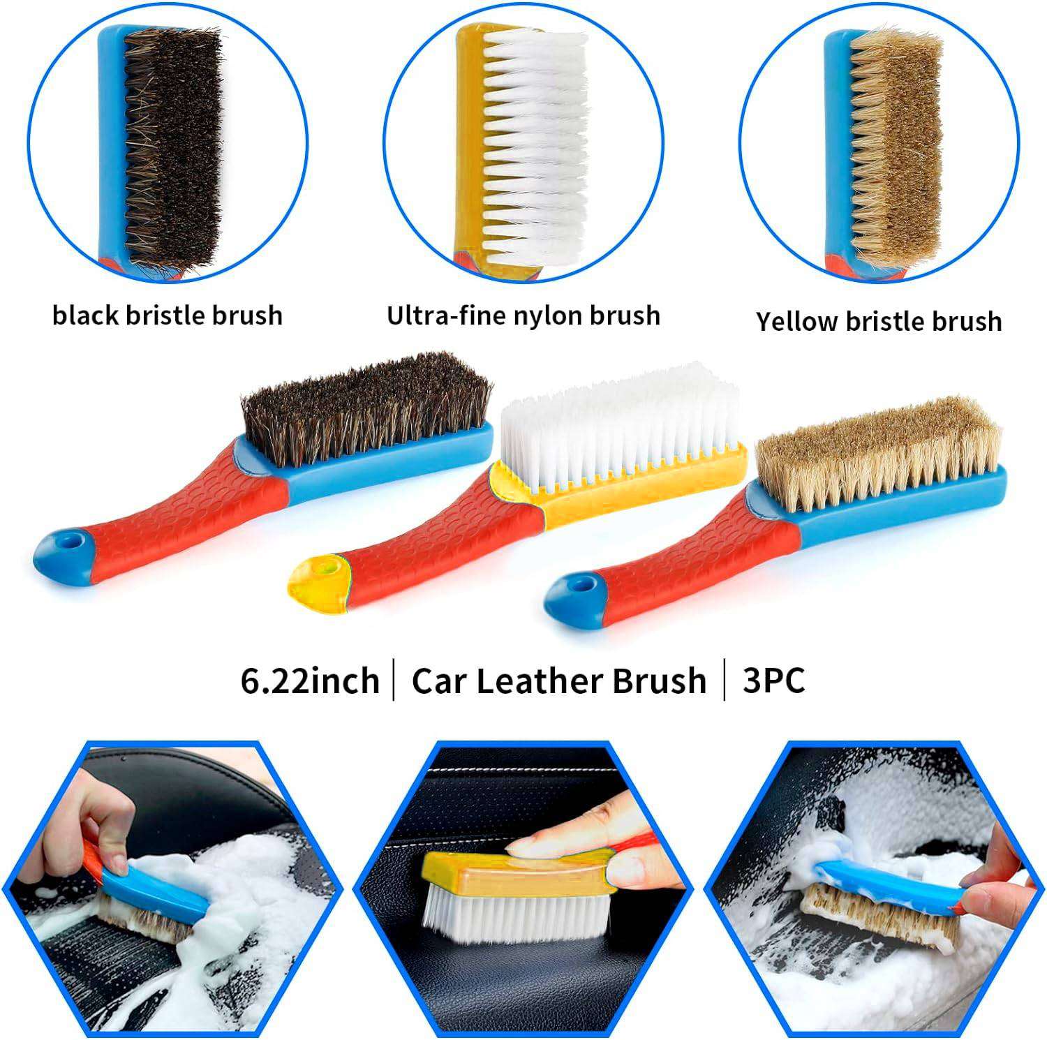 Detailing Brush Kit 17Pcs Car Cleaning Multi Purpose