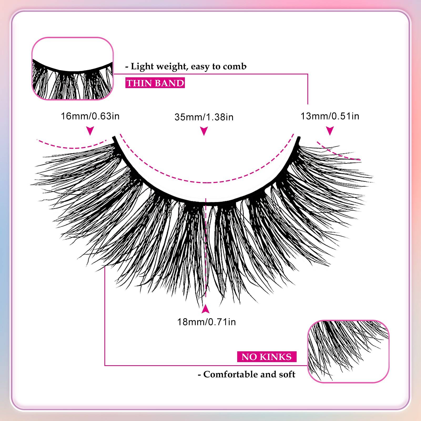 3D Faux Mink Eyelashes 10 Pairs Reusable Volume Set