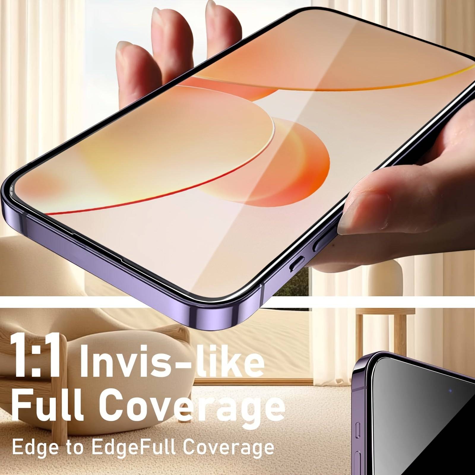 8-Pack Anti-Spy Screen Protector for iPhone X–16 Pro Max 9H Tempered Glass, Privacy, Scratch & Fingerprint Resistant