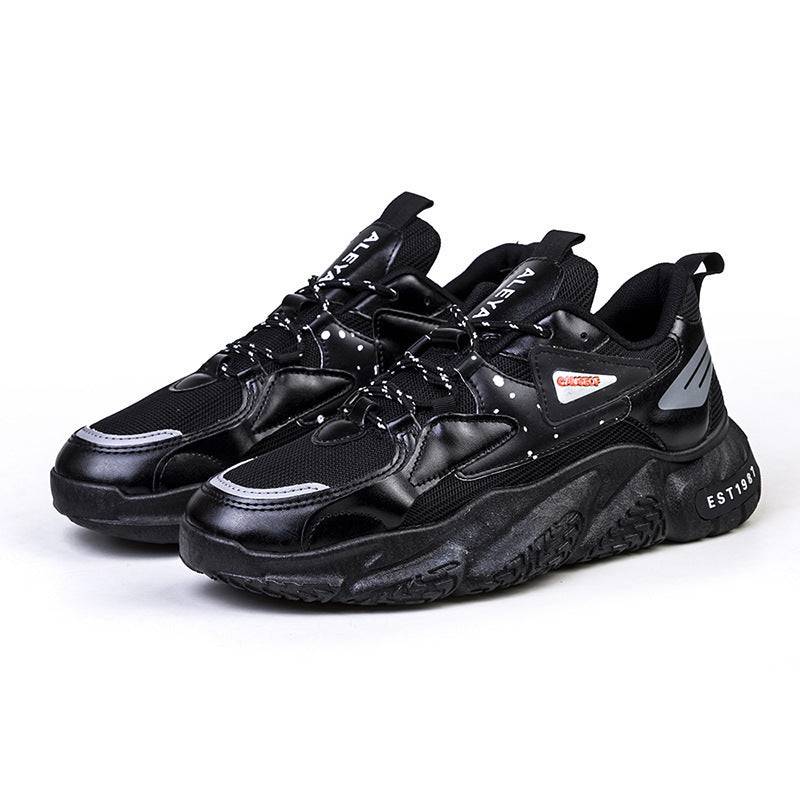 Mens Basketball Shoes PU Mesh Soft Sole Lace Up Traction