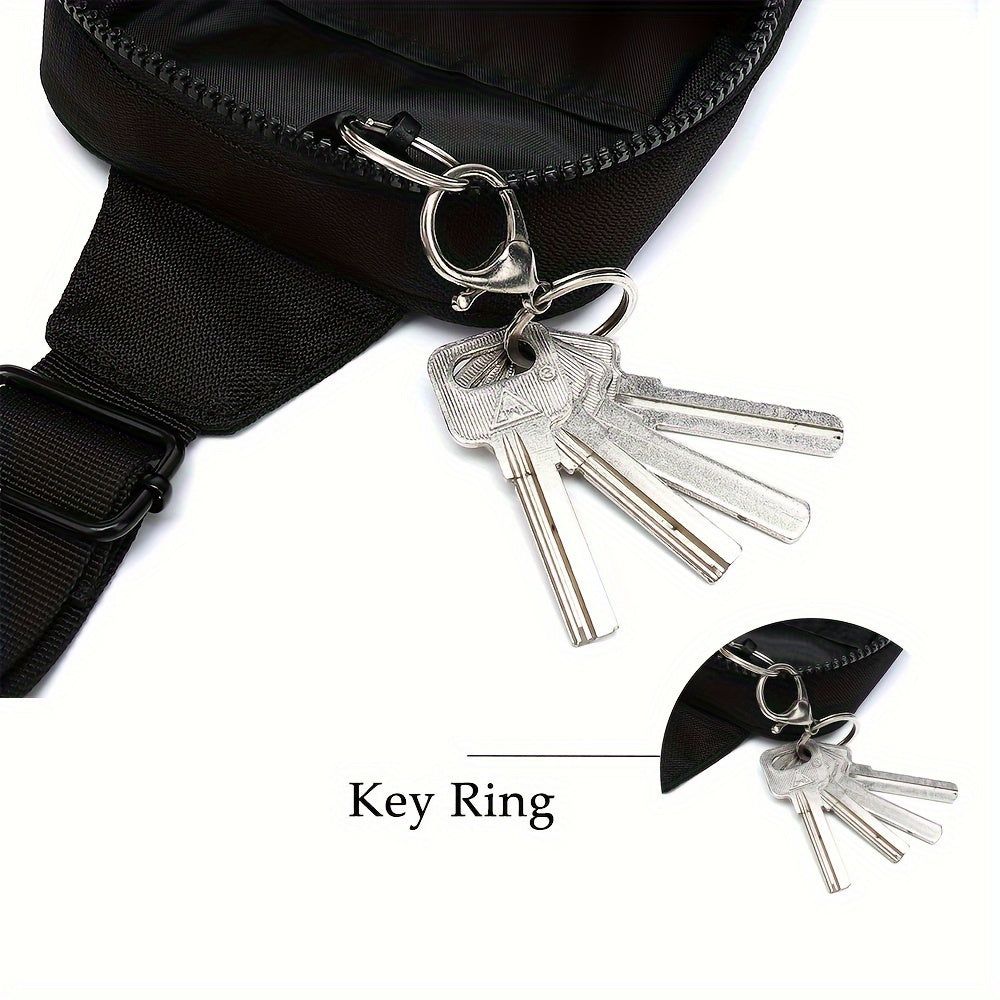 Unisex Crossbody Sling Bag With Zipper For Travel