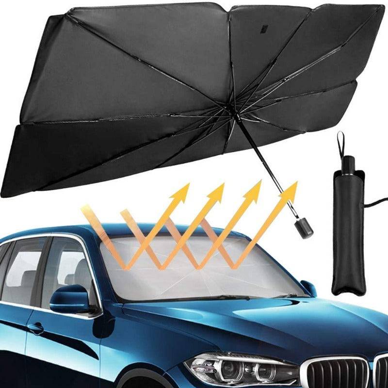 Portable Car Sunshade Umbrella Front Windshield Sun Protection & Heat Insulation with Storage Bag for Cars and RVs