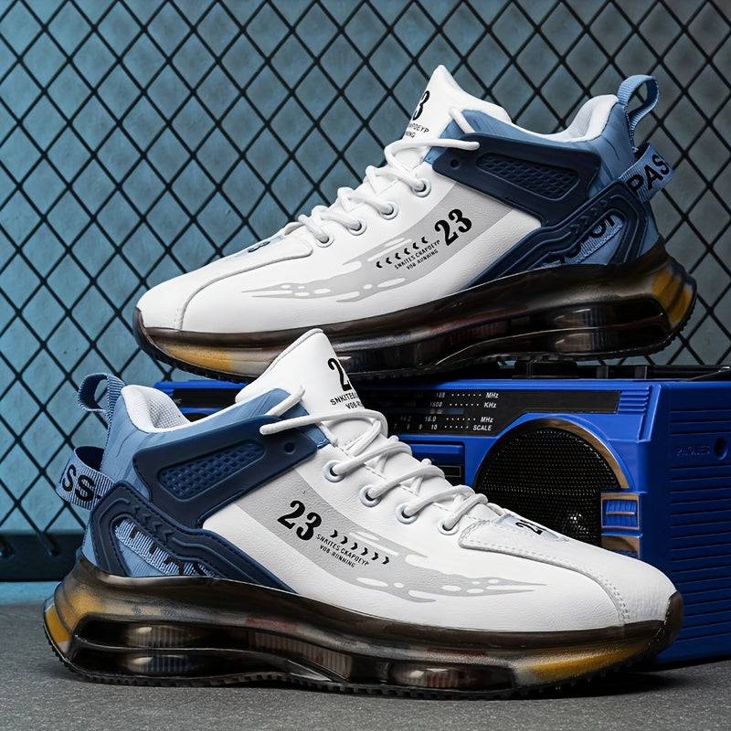 Men’s Retro Off-Road Running Shoes – Fashionable Lace-Up Sneakers with Thick Anti-Slip TPU Sole, Wear-Resistant Design for All-Season Casual Sports