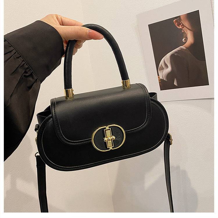 Women’s French Design Crossbody Bag – Small Shoulder Handbag with Zip Closure, Trendy Autumn Fashion Purse