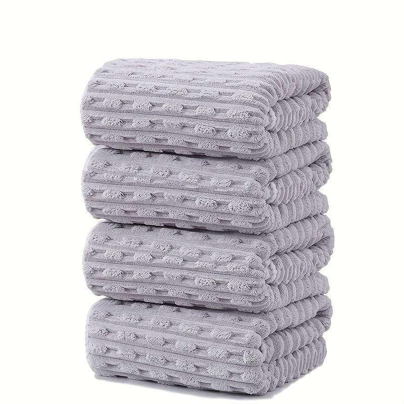 4-Pack Waffle Weave Bath Towels Super Soft & Quick-Dry Microfiber for Adults Durable Towels for Daily or Travel Use
