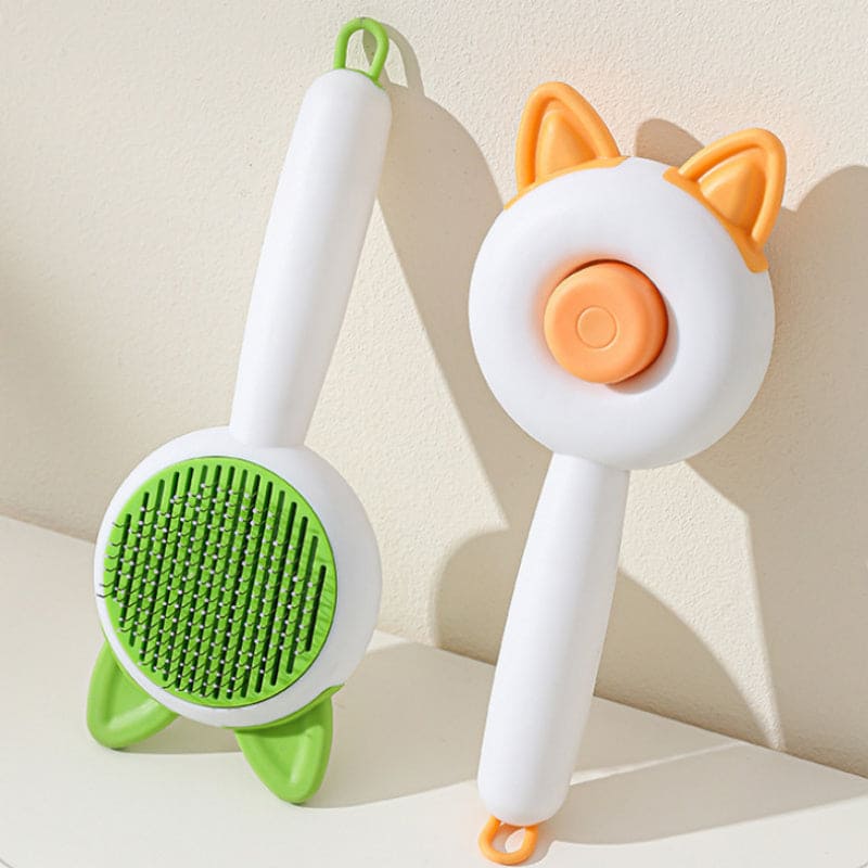 Dog and cat brush, self-cleaning pet hair removal comb - PMMNAPOLES