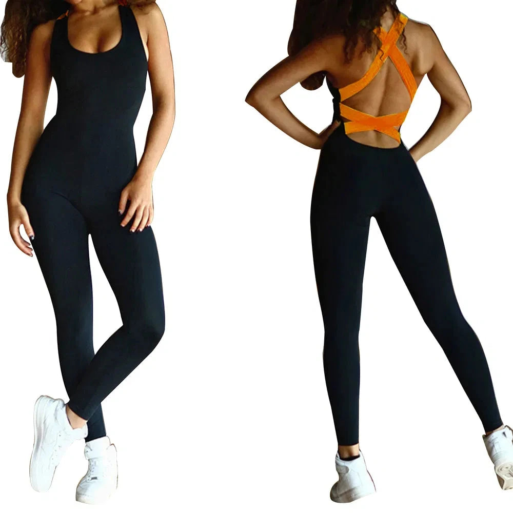 Womens Workout Jumpsuit for Yoga and Lounge