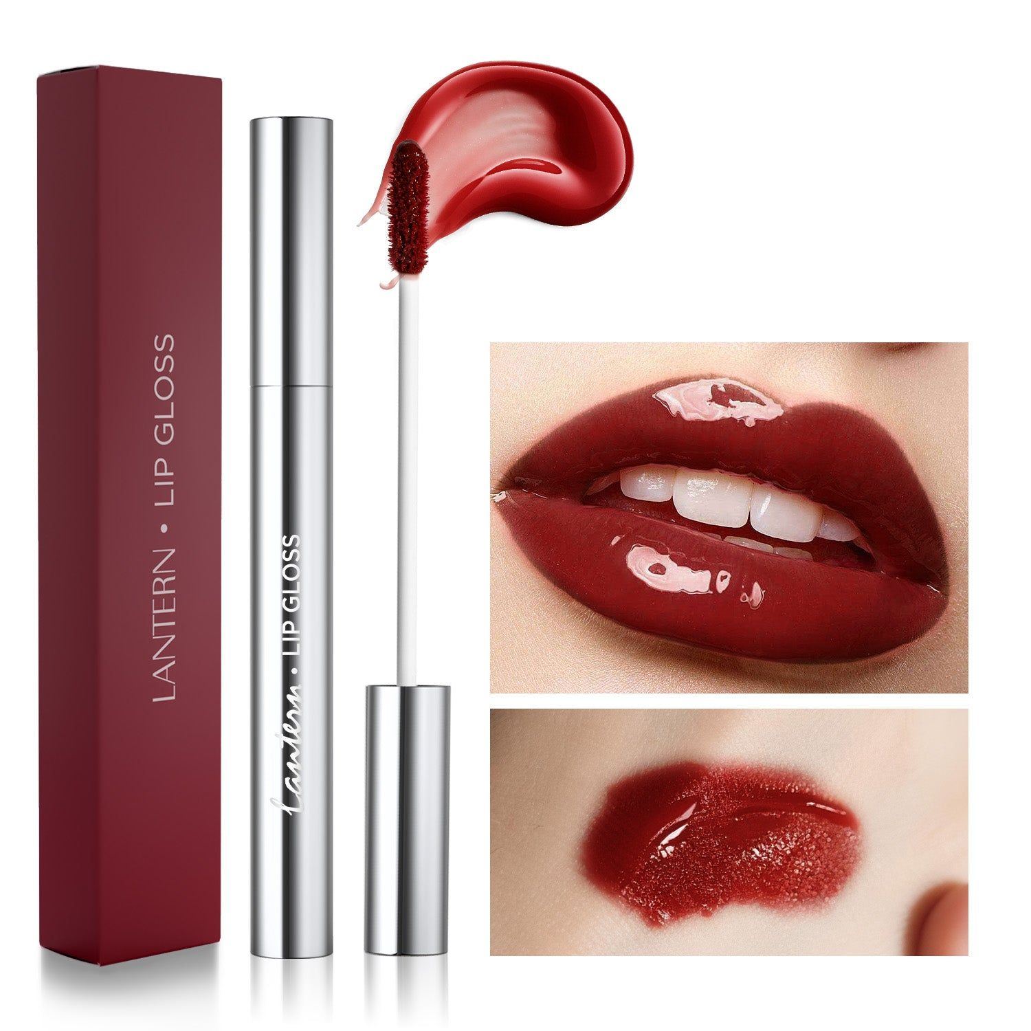 4 Color High Shine Lip Gloss Set with Hydrating Tint