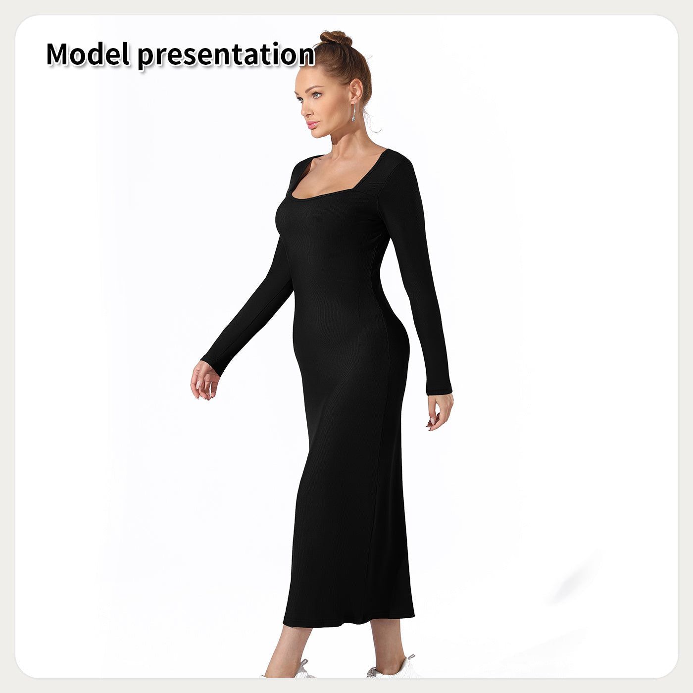 Women Casual Dress Solid Color Short Sleeve Elegant Fit