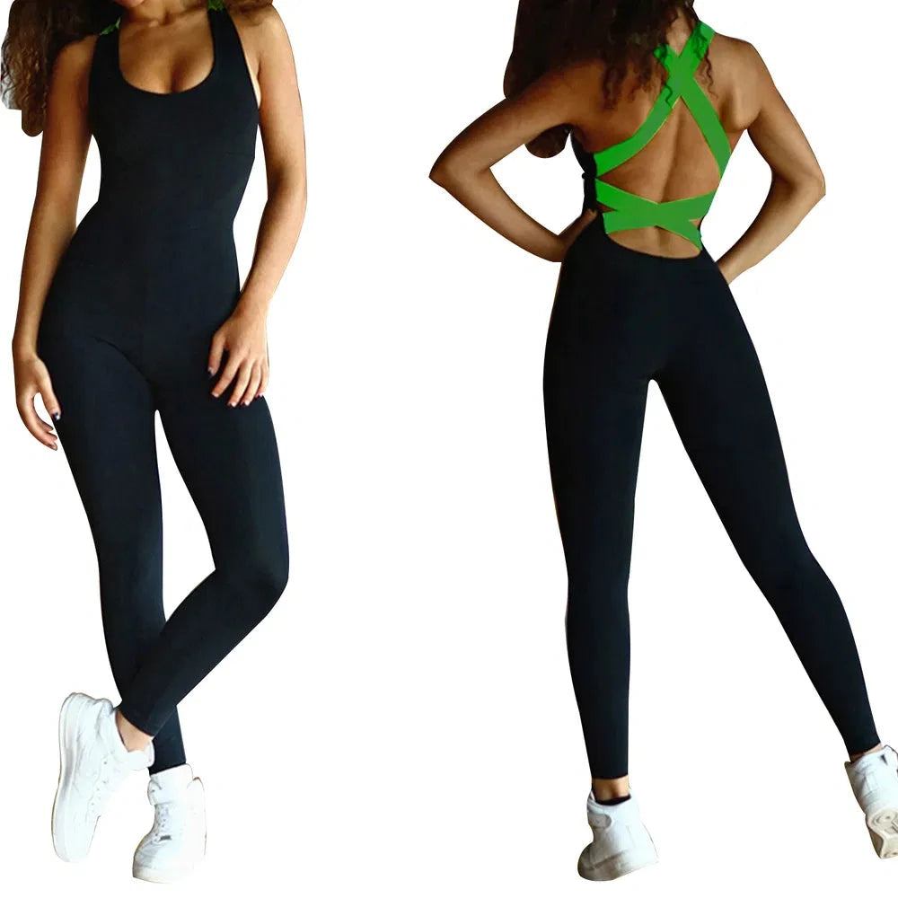Womens Workout Jumpsuit for Yoga and Lounge