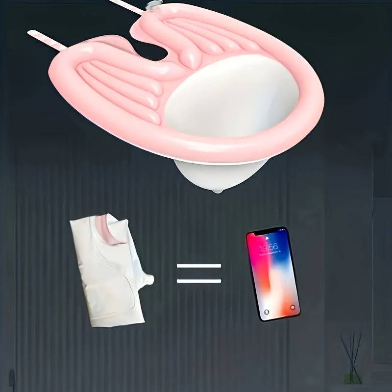 4pcs Inflatable Portable Shampoo Basin with Air Pump & Drainage – Lightweight Foldable Wash Basin for Elderly, Disabled, Pregnant & Bedridden