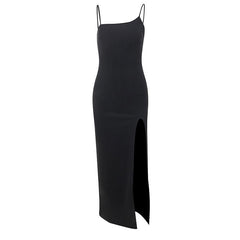 Fashion Slim Fit High Slit Design Sling Dress Women - PMMNAPOLES