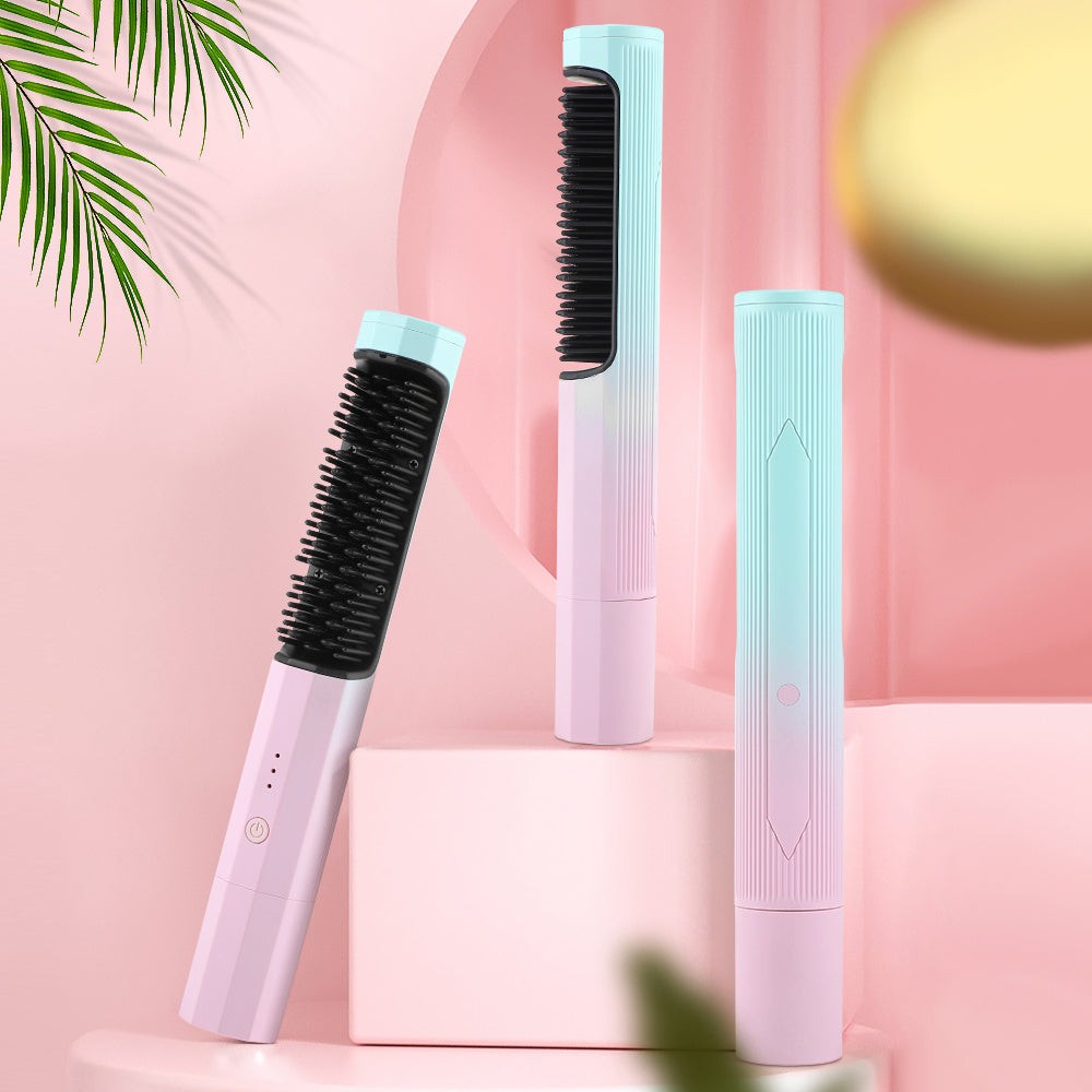 Rechargeable Wireless Hair Straightening Comb