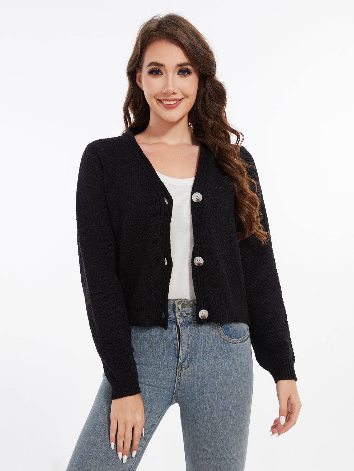 Women Striped Cardigan Sweater