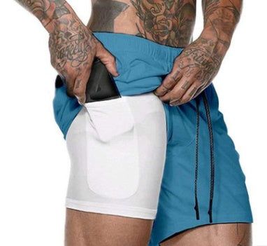 Lightweight Compression Shorts with Phone Pocket