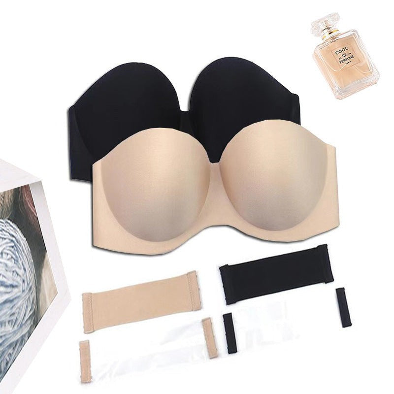 Women’s Strapless Invisible Bra Non-Slip Adhesive Backless Comfort Underwear for Wedding Dress and Evening Wear