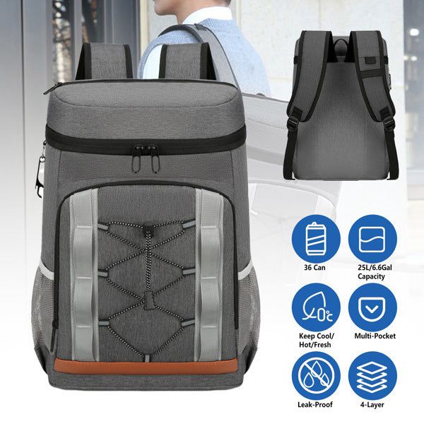 Leakproof Insulated Cooler Backpack 25L with Bottle Opener