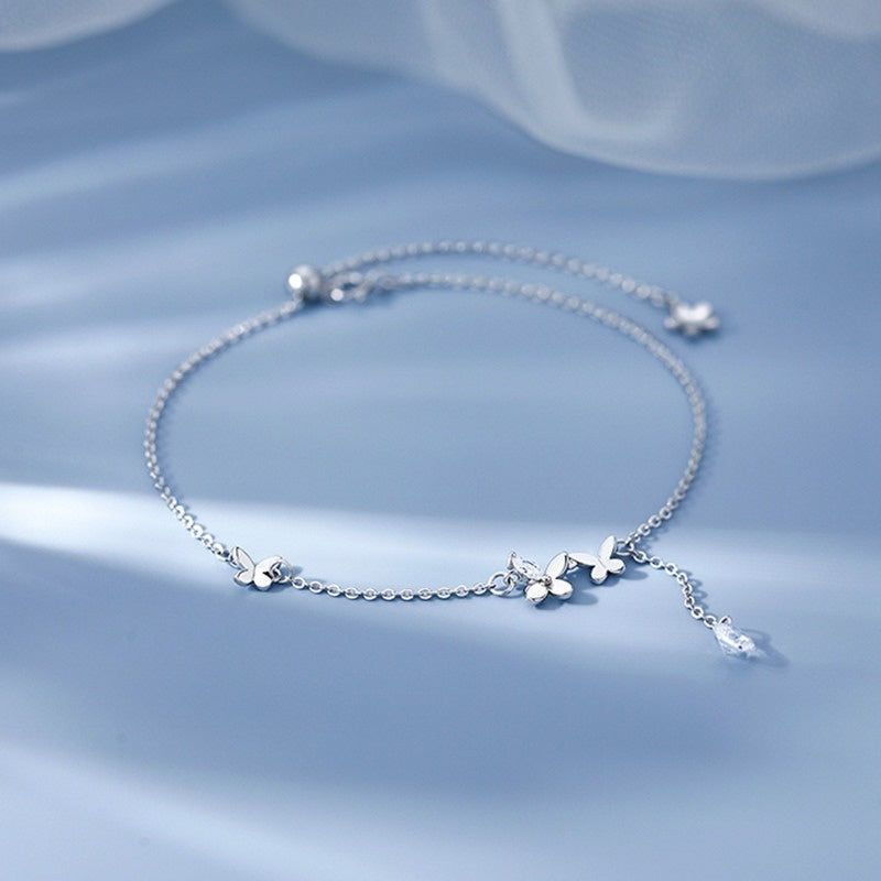 Butterfly Anklet Chain with Subtle Shine