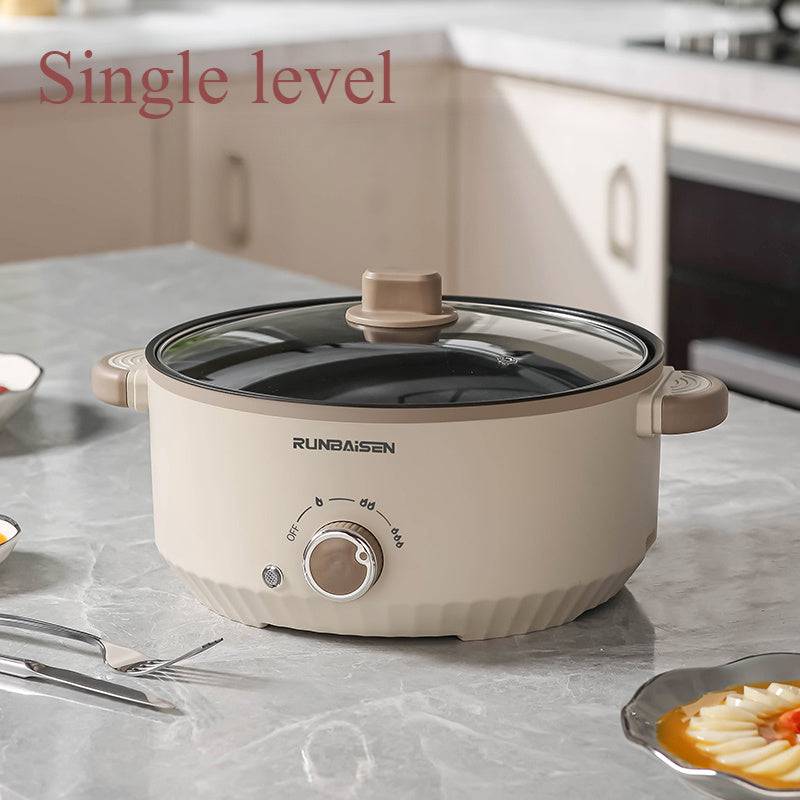 118oz Electric Hot Pot & Wok – Non-Stick Multi-Functional Cooker with Triple Power Control, Portable Stew Pot for Hotpot, Soup, Stir-Fry & Ramen