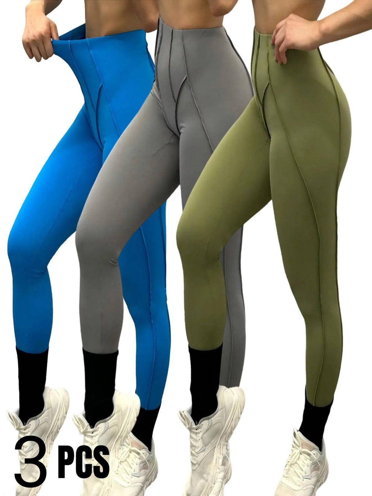 Womens Quick Dry Leggings 3 Pack with Pockets