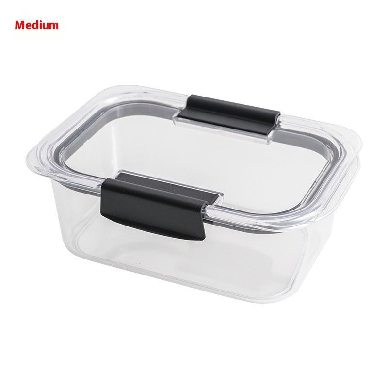 Transparent Food Storage Container Plastic Square Fresh-Keeping Jar for Kitchen Cereals and Dry Goods