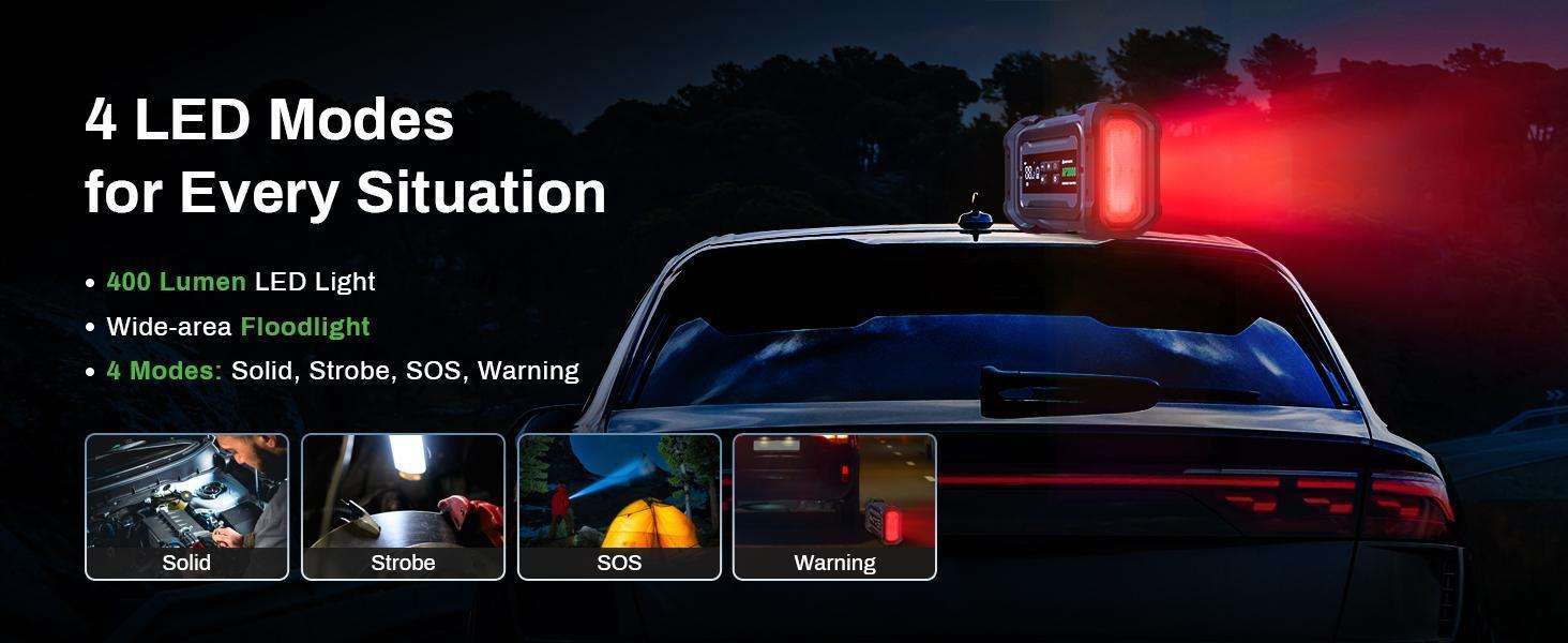 Jump Starter 3000A Portable with Air Compressor