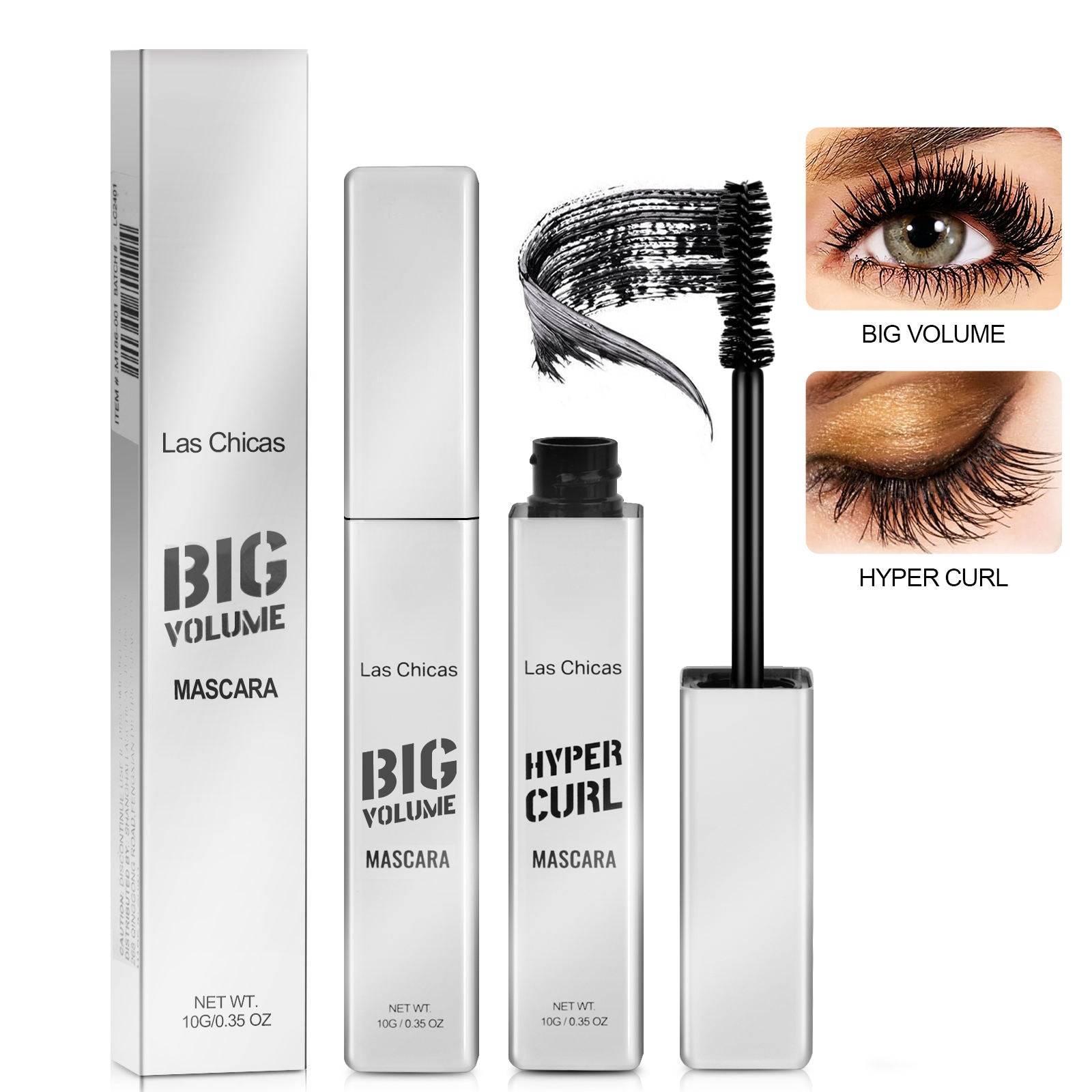 Waterproof Mascara Set 2pcs For Volume And Length
