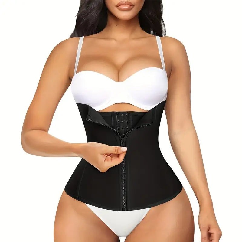 Waist Trainer for Women with Zipper Tummy Control Support