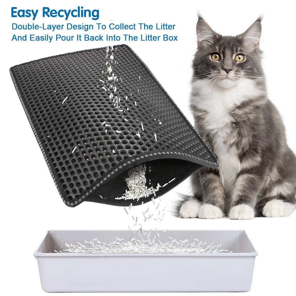 Double Layer Cat Litter Mat Waterproof EVA Design