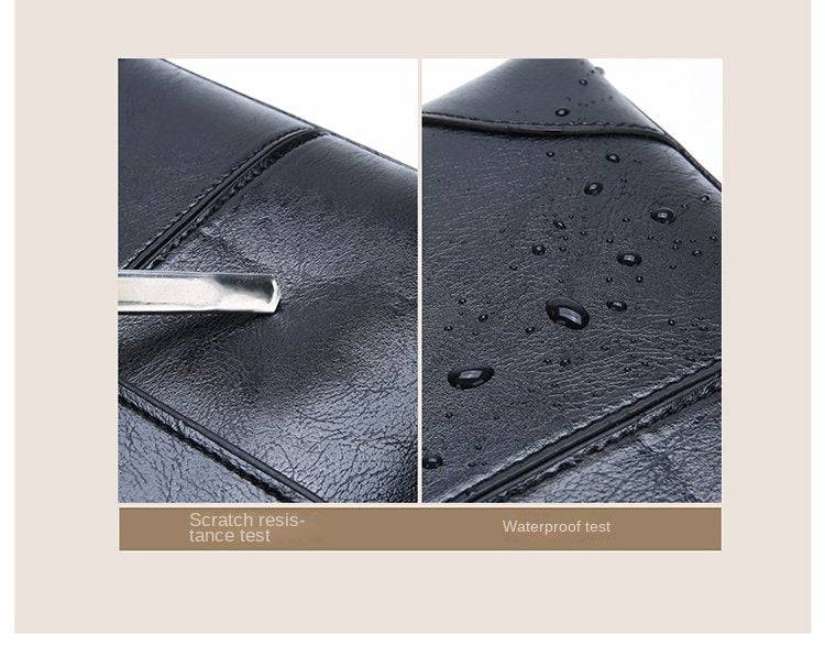 Men’s Black Water-Resistant Crossbody Bag Adjustable Strap, Scratch-Resistant, Multiple Compartments for Office, Commute & Travel