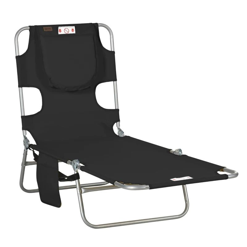 Folding Chaise Lounge with Adjustable Backrest