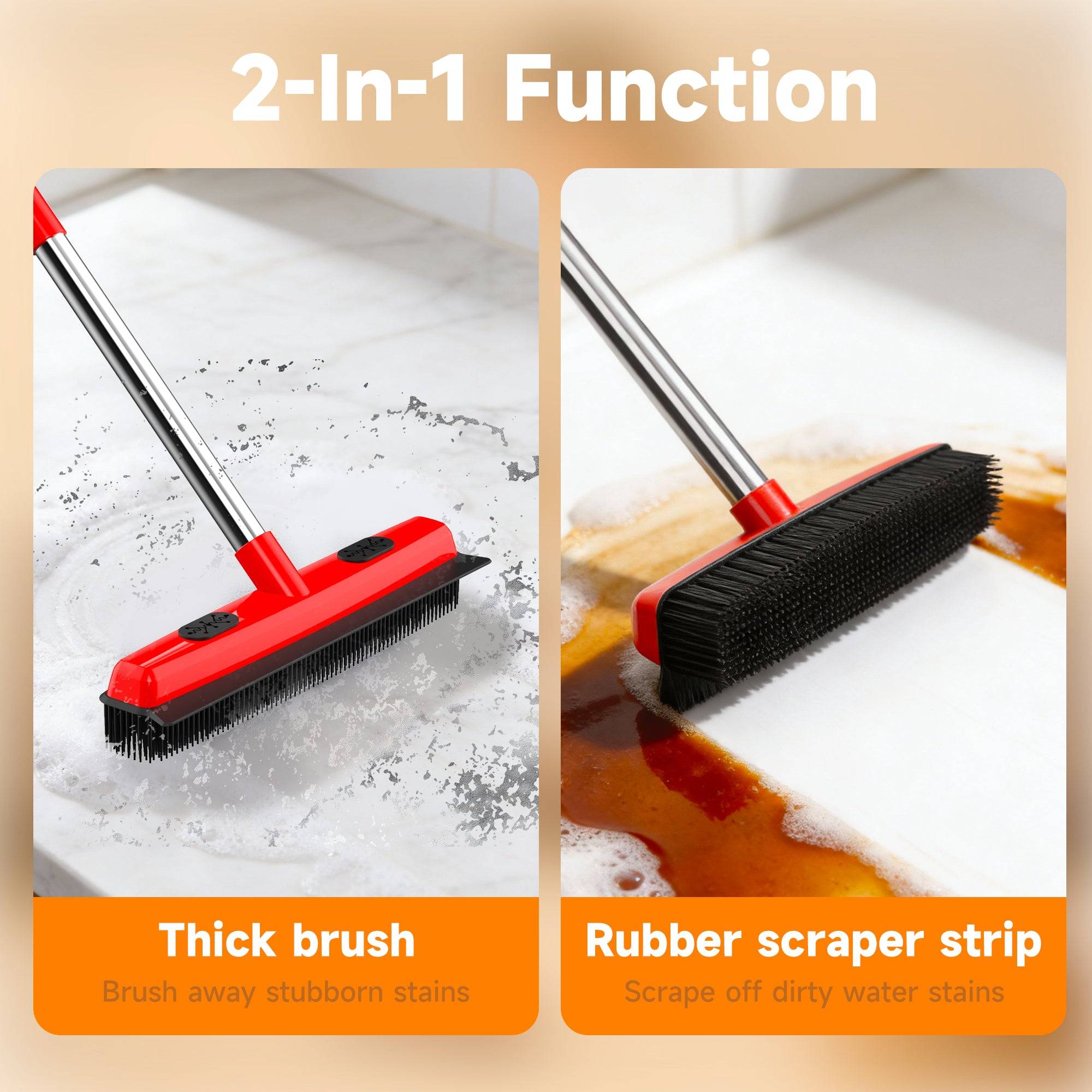 Pet Hair Remover Broom And Squeegee For Carpets